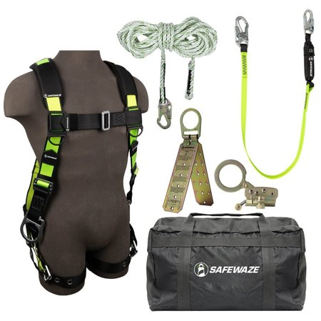 SAFEWAZE Roofer's Fall Protection Kit, Size: L/XL FS123-L/XL